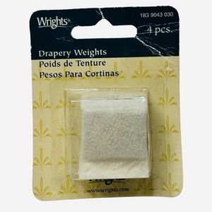 WRIGHTS Drapery Weights 4 pcs Window Curtains Weight New in Package Vintage